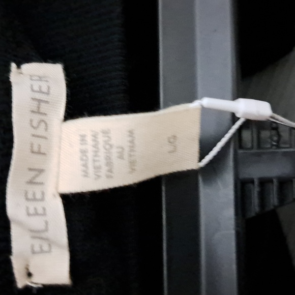 Eileen Fisher Black Track Ankle Pant - Picture 6 of 8